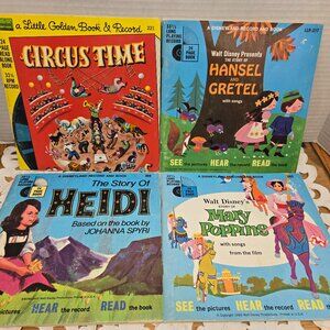 Disney Little Golden Read & Hear vintage storybooks records